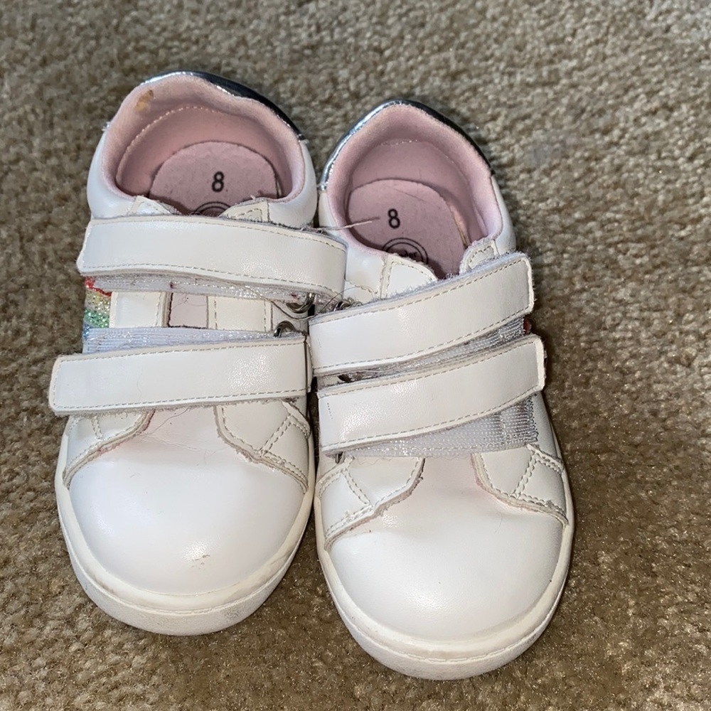 Wonder Nation Toddler Girls Velcro Shoes size 8